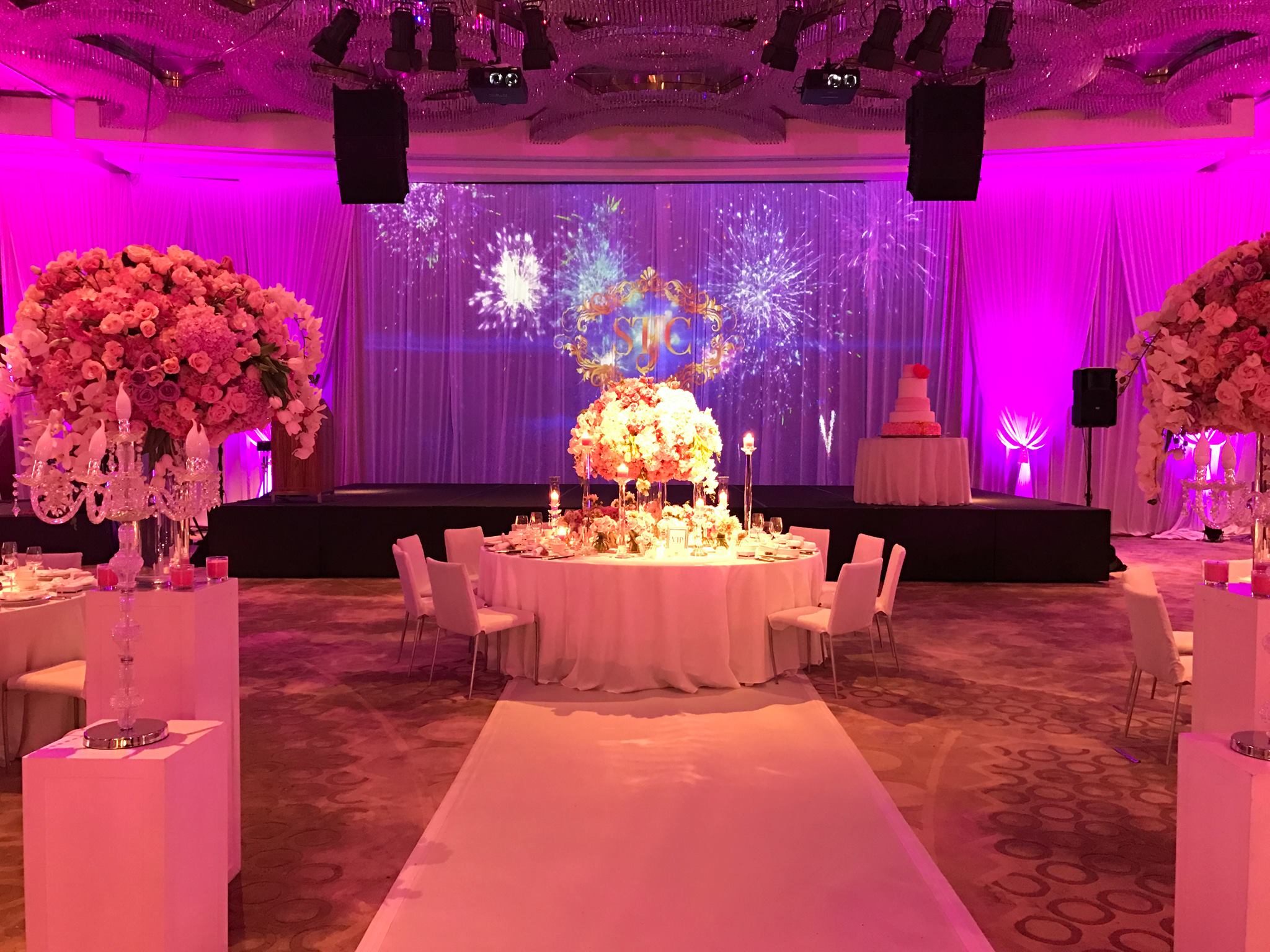 Visual display and projection screen for venue installations